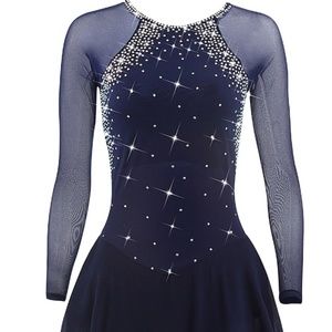 Dark Blue Figure Skating Dress